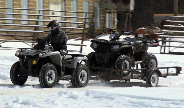 2015 polaris sportsman 570 eps vs can am outlander l 500 dps, 2015 Can Am Outlander L 500 Action Towing