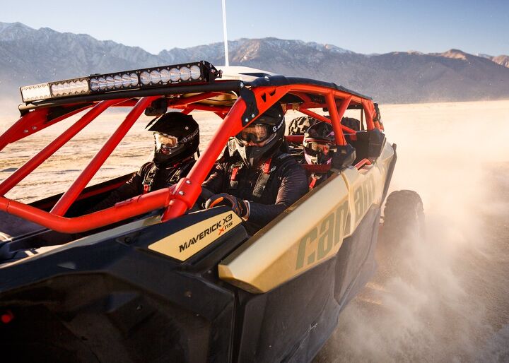 2017 can am maverick x3 max x rs vs polaris rzr xp 4 turbo eps by the numbers, Can Am Maverick X3 MAX X RS Speed