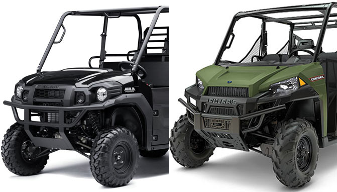 2017 Kawasaki Mule Pro-DXT vs. Polaris Ranger Crew Diesel: By the Numbers