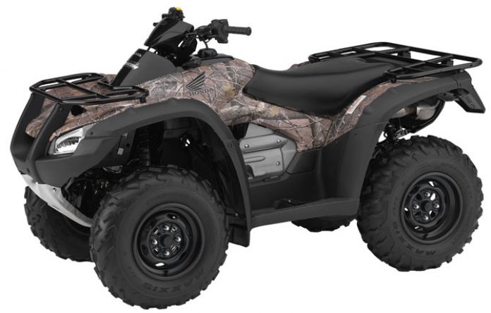 2017 honda rincon vs yamaha grizzly eps by the numbers, 2017 Honda Rincon Camo