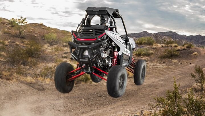 2018 polaris rzr rs1 vs polaris ace 900 xc by the numbers, 2018 Polaris RZR RS1 Action Rear Red Bull Global Rallycross