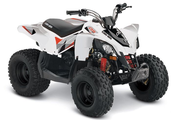 2018 can am ds 250 vs honda trx250x by the numbers, 2018 Can Am DS 250 White