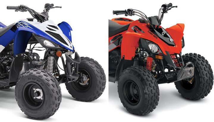 2019 yamaha raptor 90 vs 2019 can am ds90 by the numbers