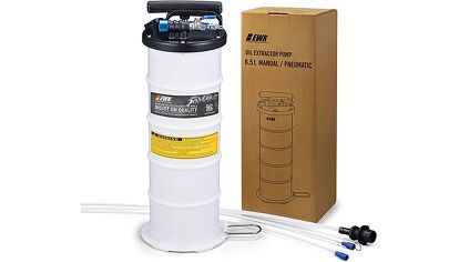 No Mess Oil Retrieval Tool: EWK 6.5L Pneumatic/Manual Oil Extractor Pump