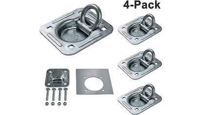 Strong Tie Down Points: Lonffery 4 Pack Recessed D-Ring Tie Down Anchors