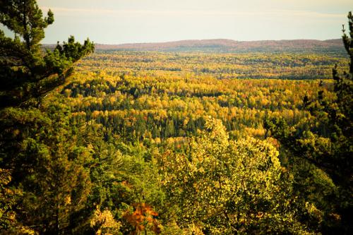 fall atv riding in ontario s near north, This view was well worth the effort it took to reach the lookout