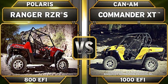 polaris takes swipe at can am commander video