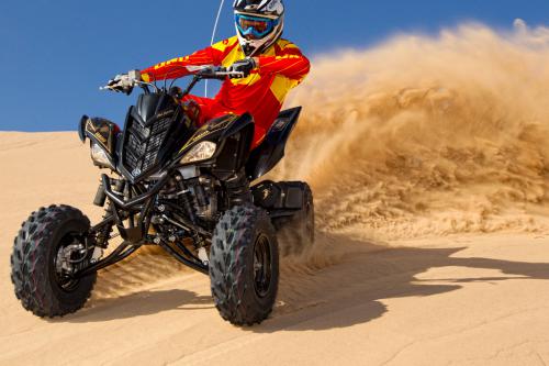 2012 yamaha raptor 700r yfz450r special edition review video, 2012 Yamaha Raptor 700R SE Action