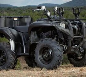 2013 yamaha grizzly 700 se tactical black review, 2013 Yamaha Grizzly 700 SE Front Right