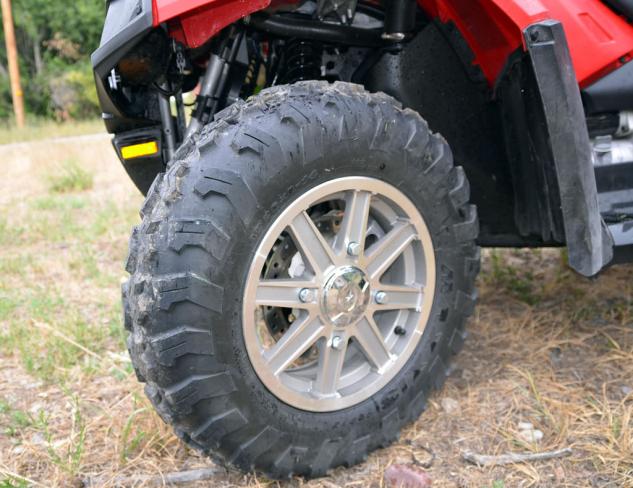 2013 polaris sportsman touring 850 eps long term review, 2013 Polaris Sportsman Touring 850 EPS Front Wheel