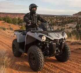 2015 can am outlander l 450 and 500 preview, 2015 Can Am Outlander L 450 Action Front