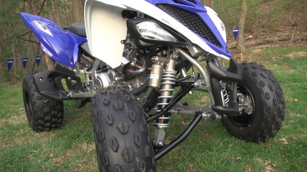 2014 yamaha raptor 700 review trail test, 2014 Yamaha Raptor 700 Front Suspension