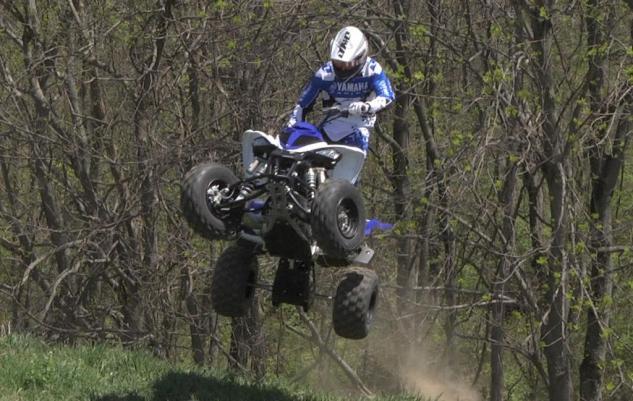 2014 yamaha raptor 700 review trail test, 2014 Yamaha Raptor 700 Jump