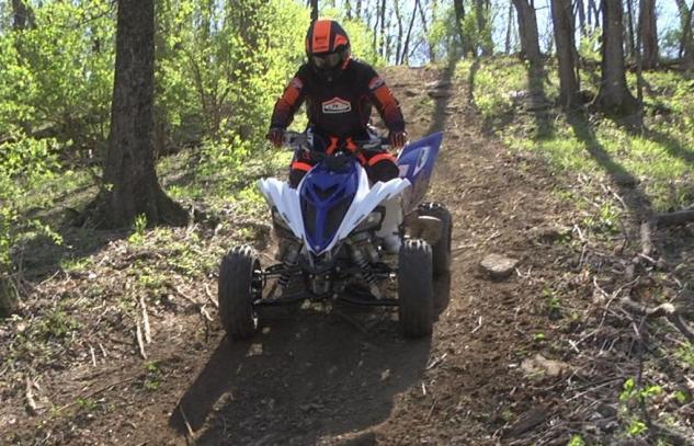 2014 yamaha raptor 700 review trail test, 2014 Yamaha Raptor 700 Front Action