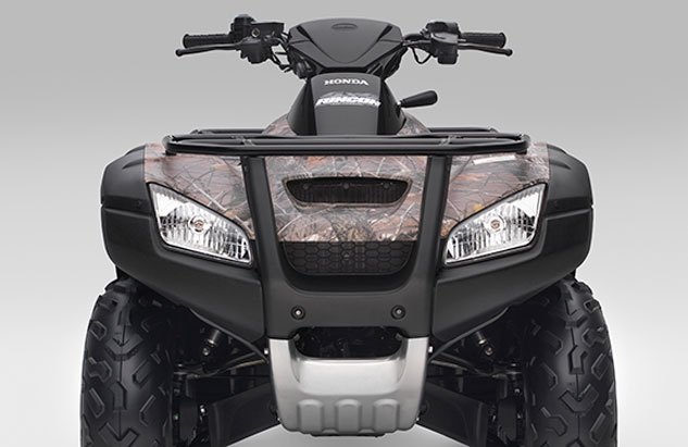 2015 honda fourtrax rincon preview, 2015 Honda Rincon Camo Front