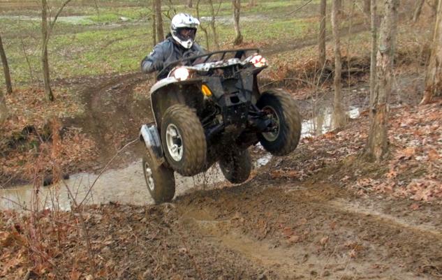 2015 can am outlander l 500 dps review, 2015 Can Am Outlander L 500 Action Wheelie