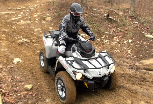 2015 can am outlander l 500 dps review, 2015 Can Am Outlander L 500 Action Overhead