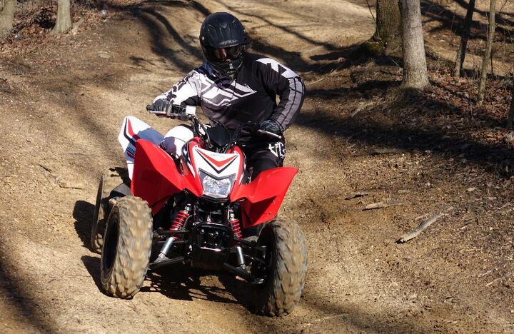 2016 honda trx250x review, 2016 Honda TRX250X Action Woods