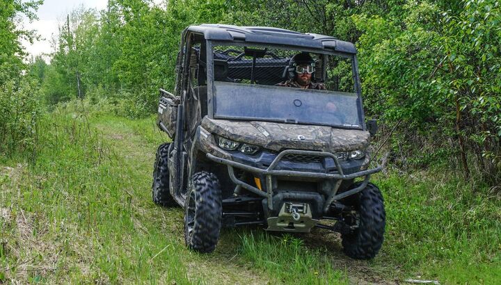 2017 can am defender mossy oak hunting edition review, 2017 Can Am Defender Mossy Oak Hunting Edition Action Front