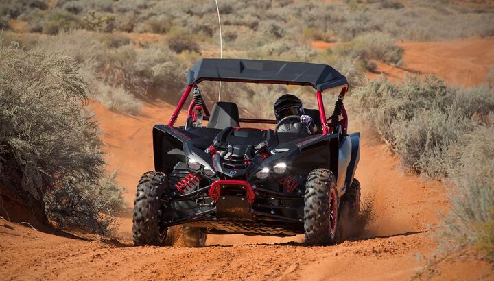 fox 2 5 podium x2 shocks ride test, Yamaha YXZ1000R SE Action Front