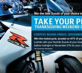 Win a Suzuki ATV or Motorcycle on Thanksgiving Weekend
