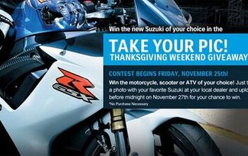 Win a Suzuki ATV or Motorcycle on Thanksgiving Weekend
