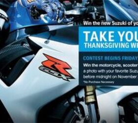 win a suzuki atv or motorcycle on thanksgiving weekend