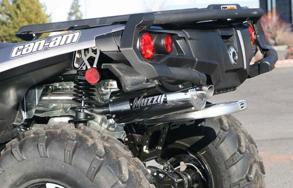 muzzys introduces dual exhaust system for outlander 1000, Muzzys Slip on Exhaust for the Can Am Outlander 1000