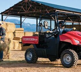 atvs and utvs are useful tools for farmers and landowners, Honda Big Red Ranch Work