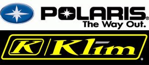 polaris acquires klim technical riding gear, Polaris and KLIM Logos