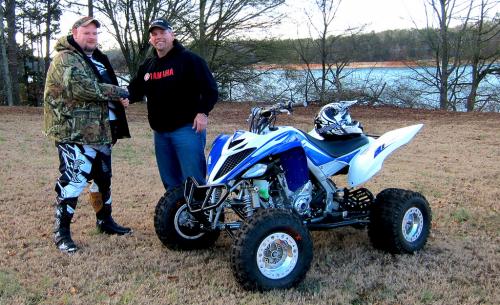 2013 yamaha raptor 700 project giveaway, Dewayne Hughes and ATV com contributing editor Rick Sosebee