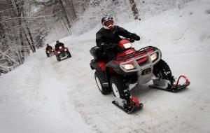 winter riding in ontario with bear claw tours video, Winter ATV Riding in Parry Sound