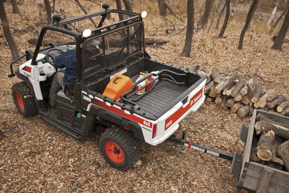bobcat unveils new pto equipped utility vehicles, Bobcat 3600 Towing Firewood