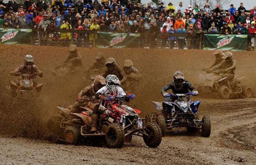 wienen wins muddy atv motocross opener in georgia, Josh Upperman Holeshot