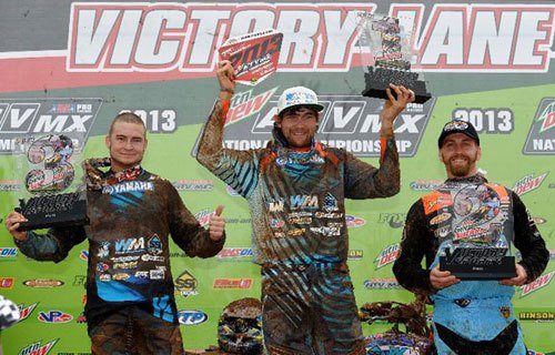 wienen wins muddy atv motocross opener in georgia, Thomas Brown Chad Wienen and Josh Creamer