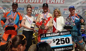 borich uses last lap pass to win big buck gncc, Big Buck GNCC XC1 Podium