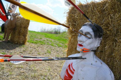 utv riding and zombie hunting, Zombie Archery Target