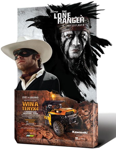 kawasaki teams up with the lone ranger for marketing campaign, Kawasaki Lone Ranger