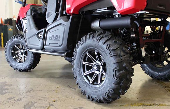 sti first to put aftermarket tires and wheels on yamaha viking, STI Roctane Tires and HD Alloy Wheels