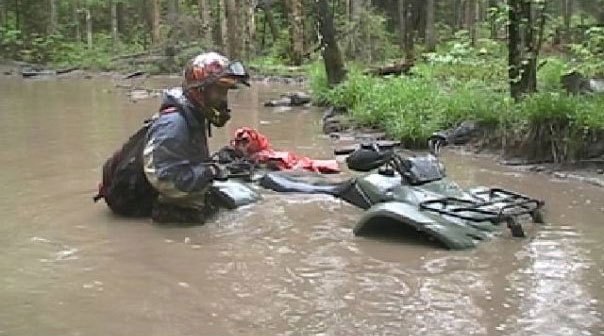 mud riding and honda atvs, Honda Rancher 420 Deep Mud