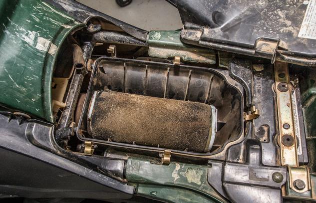 how to clean your atv air filter, Dirty ATV Air Filter