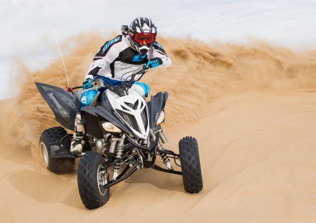 a newbie s guide to atv riding in glamis video, 2014 Yamaha Raptor 700R SE Action