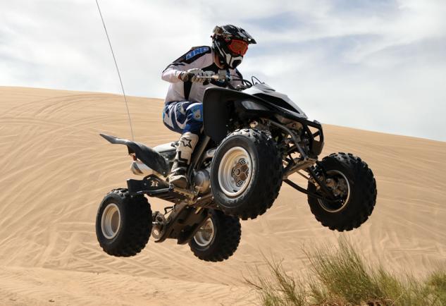 a newbie s guide to atv riding in glamis video, 2014 Yamaha Raptor 700R SE Jump