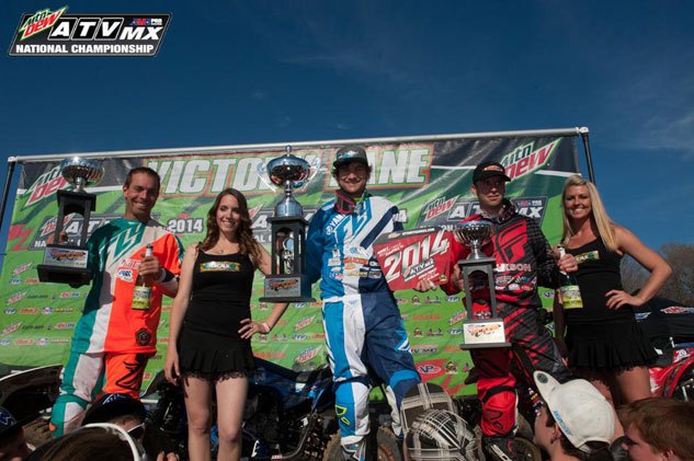 wienen stays on winning track at muddy creek mx, ATVMX Muddy Creek Podium