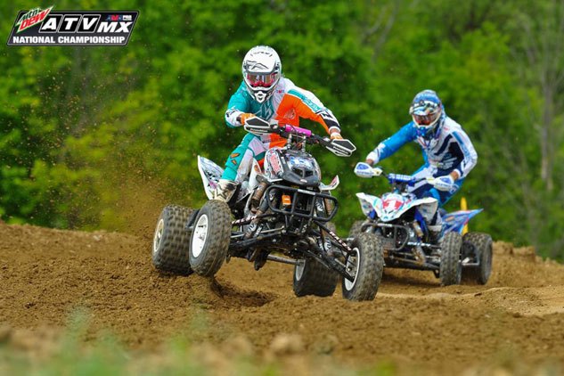 hetrick edges wienen for victory at maxxis atv stampede, John Natalie and Chad Wienen