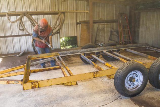 atv trailer restoration, ATV Trailer Restoration Sandblasting