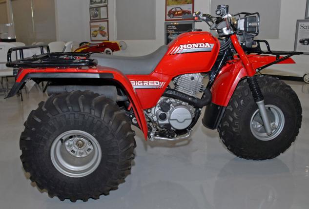 atv heritage on display at honda museum, Honda Museum Vintage Honda ATC 200E Big Red