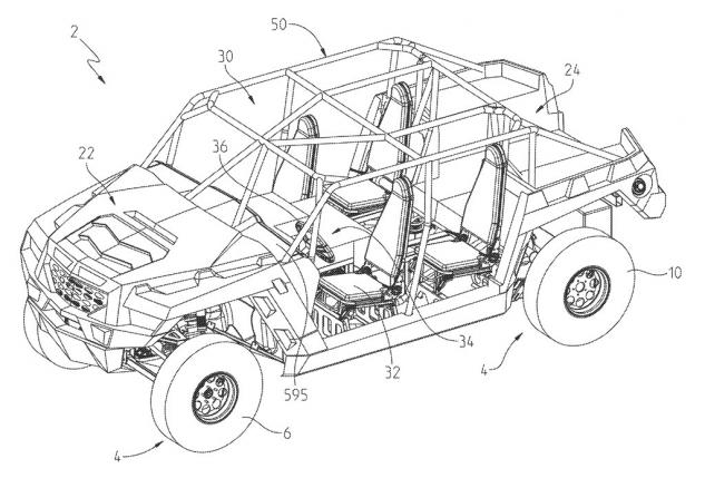 polaris working on innovative utility vehicle, Polaris Utility Patent Front Left