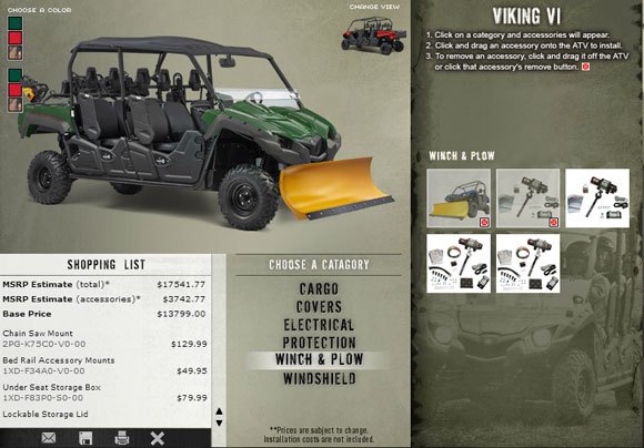 yamaha launches build your own viking vi site, Yamaha Viking VI BYO