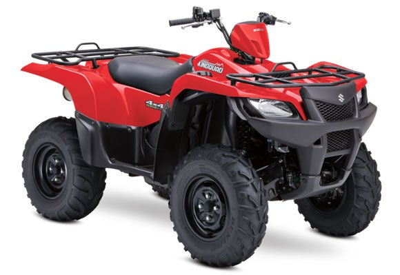 suzuki updates kingquad 500axi for 2015, 2015 Suzuki KingQuad 500AXi Red